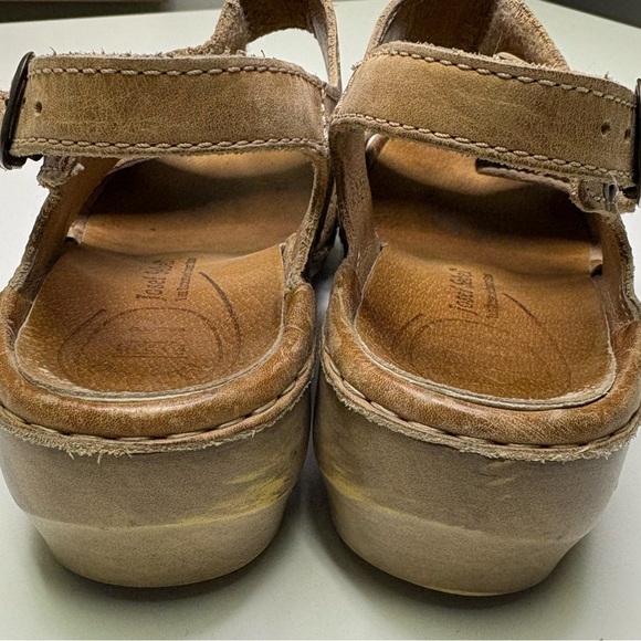 Josef Seibel Nina Women’s Size 36 Tan Leather Velcro Strap On Sandal Shoe Summer - Picture 4 of 10